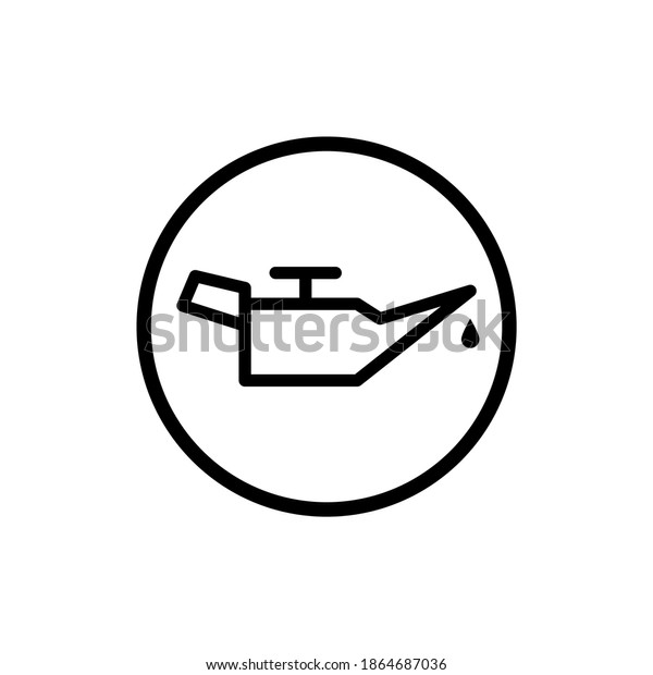 Oil engine check car dashboard logo\
icon. Car oil symbol level filter sign vector\
pictogram