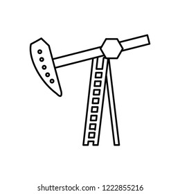 oil excavation drill industry isolated icon