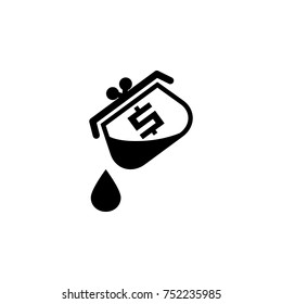 oil expenses from dollar purse icon. Finance elements. Premium quality graphic design. Simple icon for websites, web design, mobile app, info graphics on white background