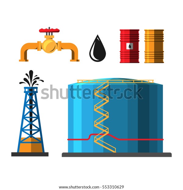Oil extraction\
container vector\
illustration