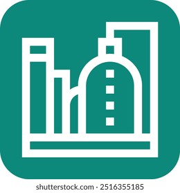 Oil Factory Vector Icon Design Illustration