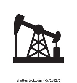 Oil field energy derrick icon. Vector.