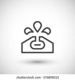 Oil field line icon