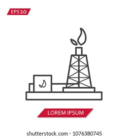 Oil field vector icon