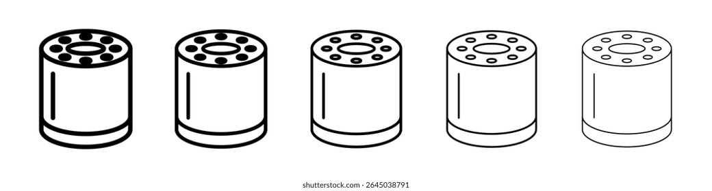 Oil filter icon filled flat sign concept for web design.