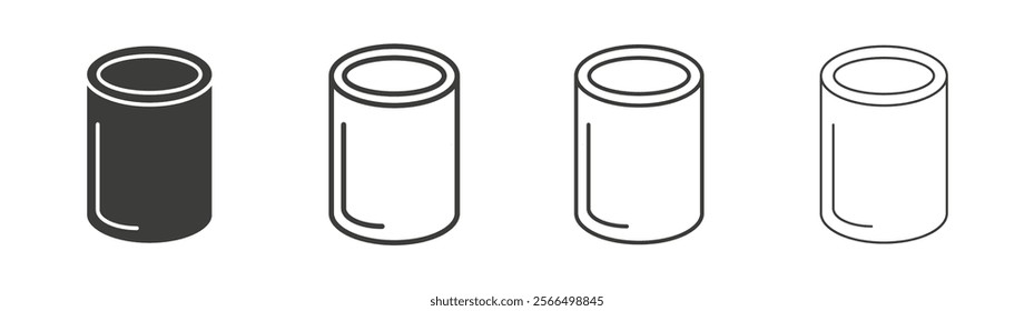 Oil filter icon flat and linear vector illustration on white background.