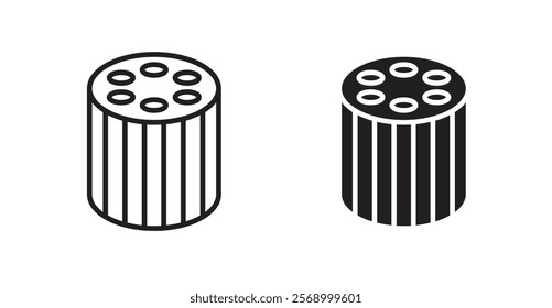 Oil filter icon set vector graphics designs