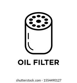 Oil filter icon vector in flat style design