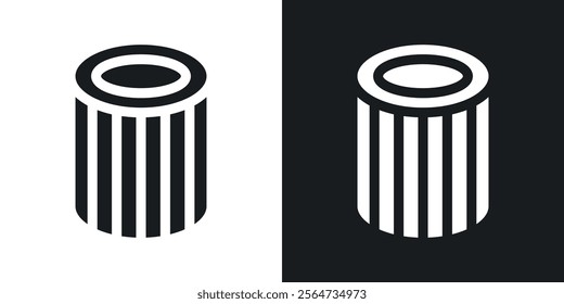 Oil filter icons in flat syle