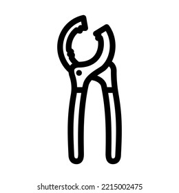 oil filter pliers line icon vector. oil filter pliers sign. isolated contour symbol black illustration