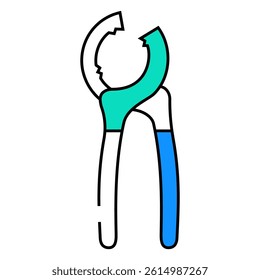 oil filter pliers line icon vector. oil filter pliers sign. isolated symbol illustration