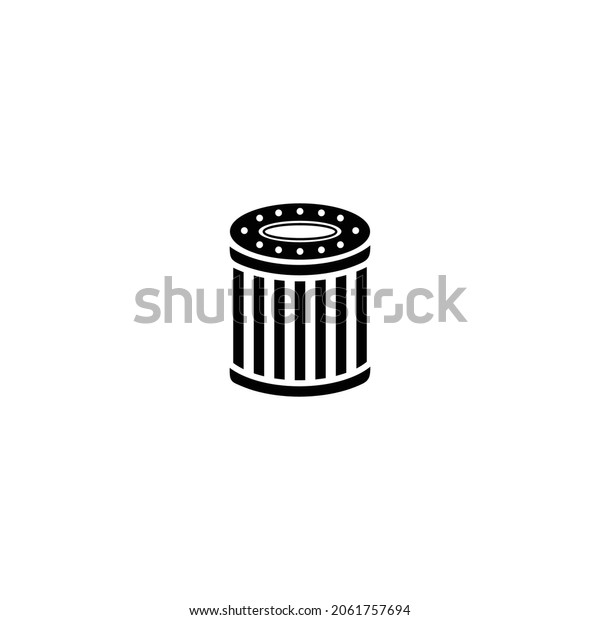 Oil filter\
simple flat icon vector\
illustration