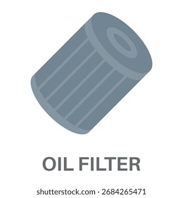 Filtro de óleo estilo simples plana Design Vetor