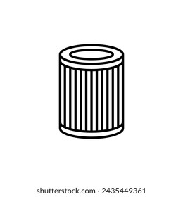 Oil Filter Vector Line Icon illustration.