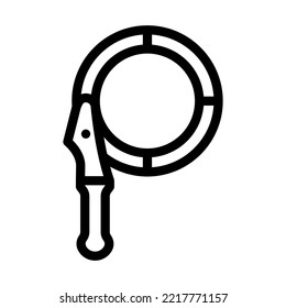 oil filter wrench line icon vector. oil filter wrench sign. isolated contour symbol black illustration