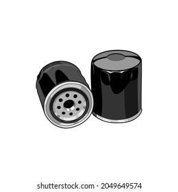 vector de filtros de aceite adecuado para pegatinas e impresión de pantalla