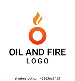 oil and fire icon symbol logo