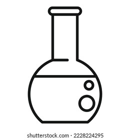 Umrissvektor des Ölflasensymbols. Globale Erde. Klimakatastrophe