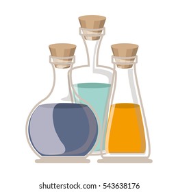 Oil flask of spa center  design