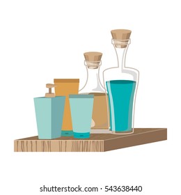 Oil flask of spa center  design