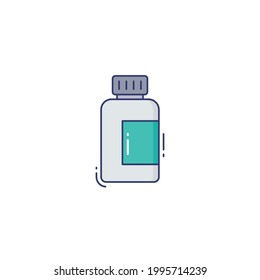 oil Flat Icon Isolated On White Background 