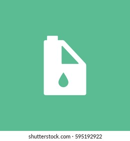 Oil Flat Icon On Green Background