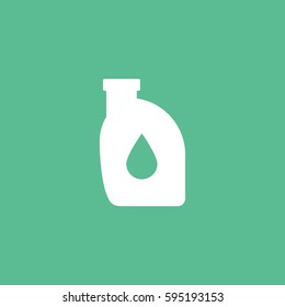 Oil Flat Icon On Green Background