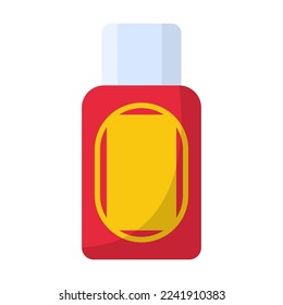 Oil and foam cleansers, exfoliant, toner, essence, serum, sheet mask, eye cream, moisturizer. Daily skin care cartoon illustration. Cosmetic concept
