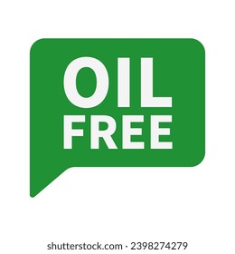 Oil Free In Green Rectangle Shape For Information Sign Promotion Business Marketing Social Media
