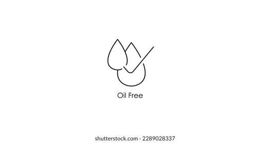 Oil Free Icon - A Clean and Fresh Vector Illustration for Health and Beauty Designs