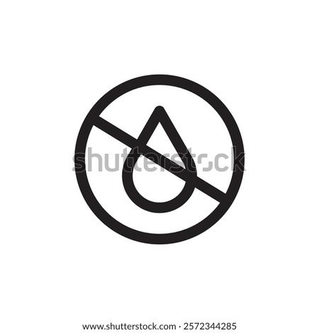 Oil free icon Vector flat thin line illustration