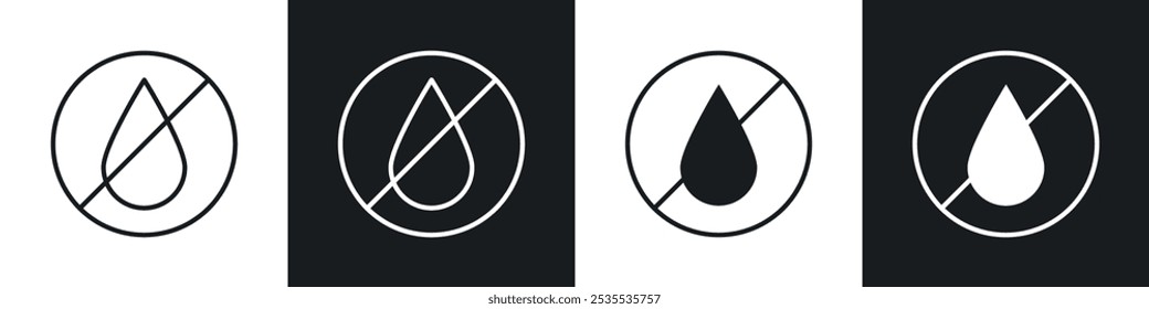 Icono de Vector sin aceite en blanco y negro. Ilustración EPS 10