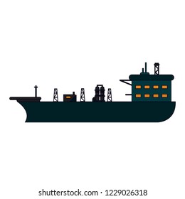 Oil freighter ship