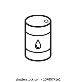 oil, fuel barrel vector icon 