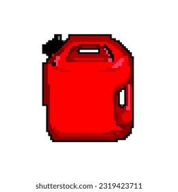 oil fuel can game pixel art retro vector. bit oil fuel can. old vintage illustration