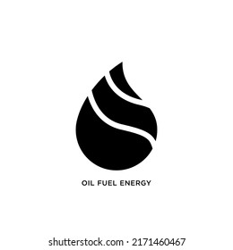 oil fuel energy icon logo design vector isolated on white background.