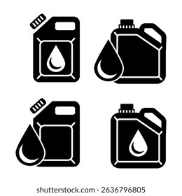 Oil fuel icon collection vector