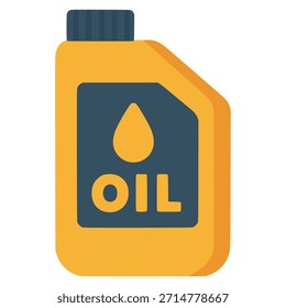 Öl Kraftstoff Kunststoff Kanister flache Farbe Vektor Illustration Template Design