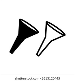 oil funnel icon set. Thin linear style design isolated on white background