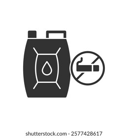 Oil Gallon Icon - No Smoking Icon