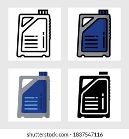 Oil gallon icon vector design in filled, thin line, outline and flat style.