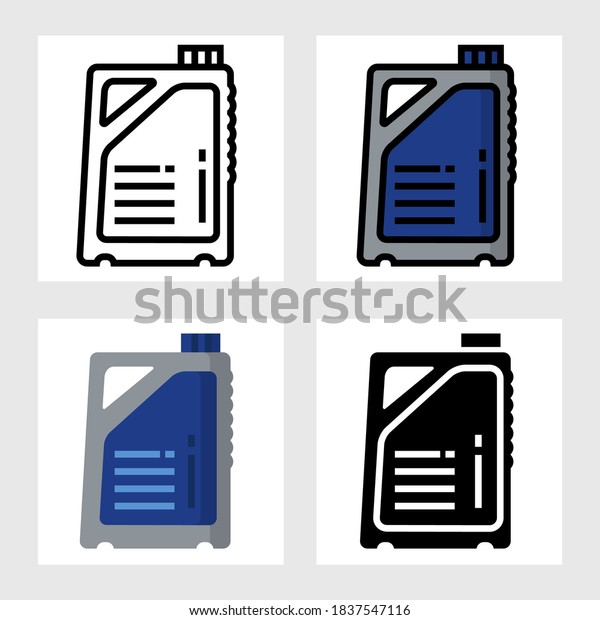 Oil gallon icon vector design in filled, thin\
line, outline and flat\
style.