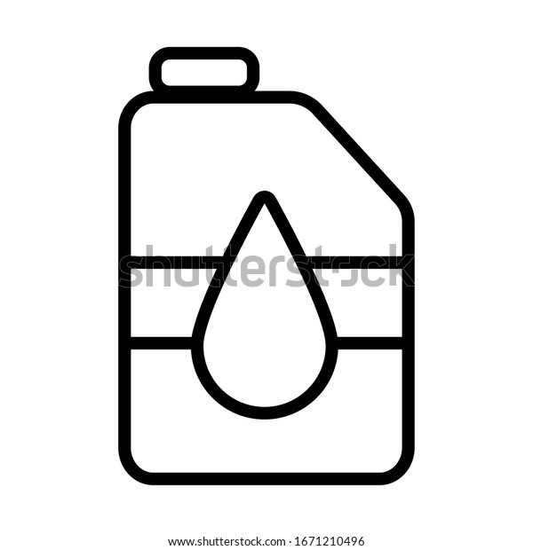 oil\
gallon , line style icon vector illustration\
design