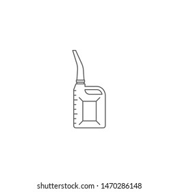 Oil gallon vector icon symbol isolated on white background