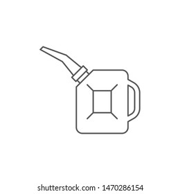 Oil gallon vector icon symbol isolated on white background