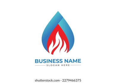 , oil, gas, air condition and heating logo