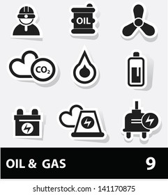 Oil & Gas cartoon icons,vector