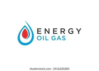 Oil and gas energy logo design, drip oil icon symbol. Business industry power future.
