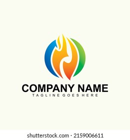 Oil And Gas Energy Logo Vector Template.