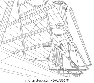 Oil and gas equipment. Industrial tank. EPS10 format. Vector created of 3d